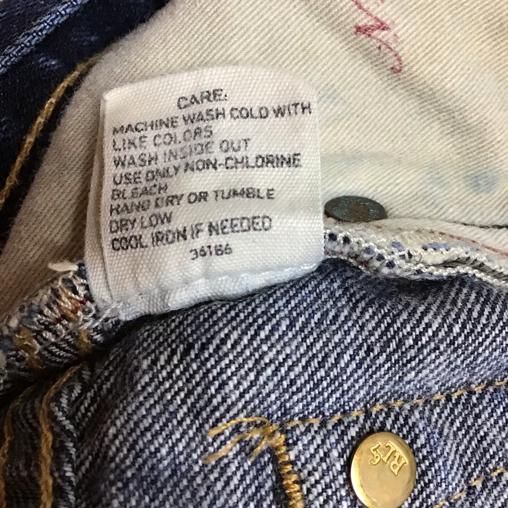 36 x 30 Polo Ralph Lauren button fly slim jeans - Picture 10 of 10